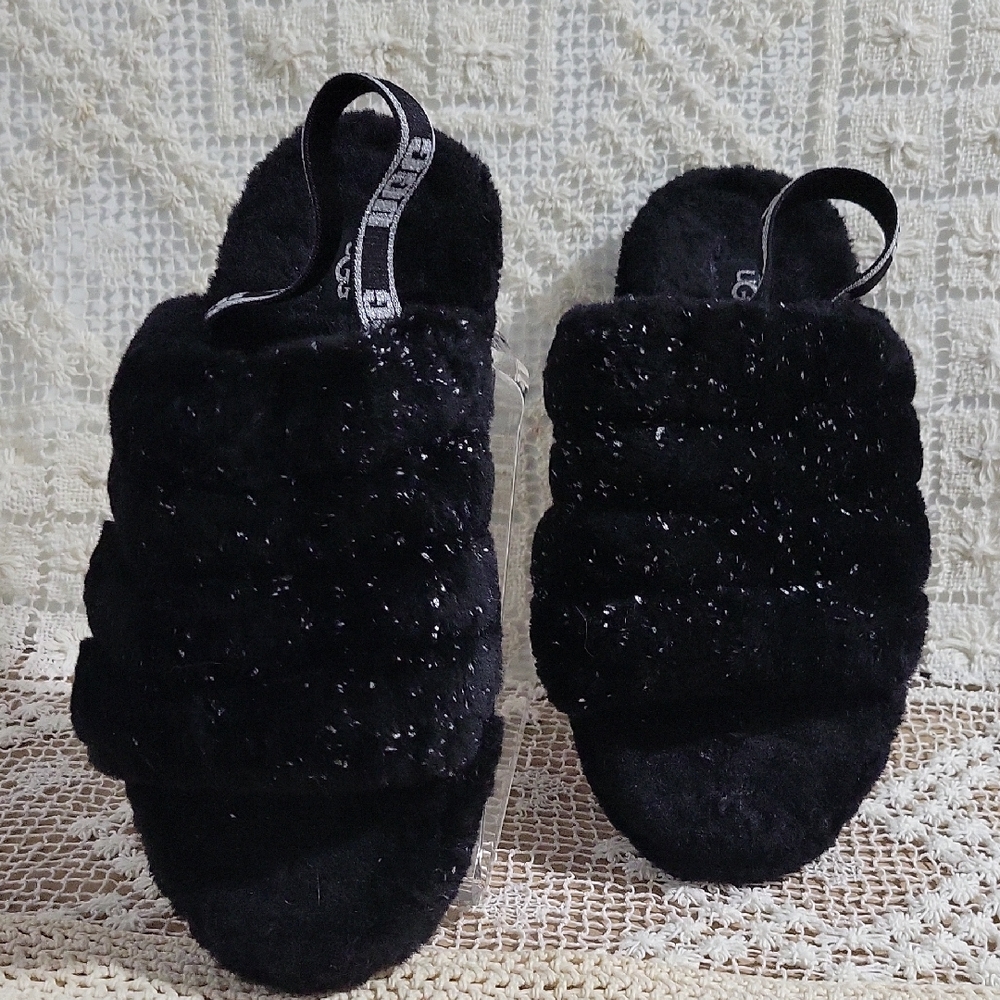 Ugg Black Sparkle Slippers 5